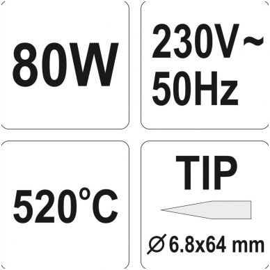 Lituoklis 80W "Yato" 4