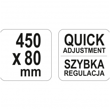 Spaustuvai F-tipo, kaltinis plienas, chromuoti 450x80mm 1