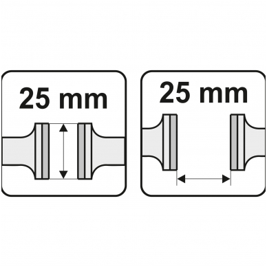 Spaustuvai rankiniai - 25 mm 3