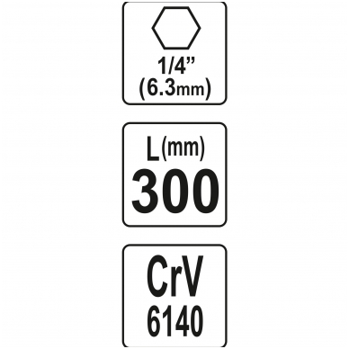 Spyruoklinis ilgintuvas - 6.3 mm (1/4") - 300 mm 4