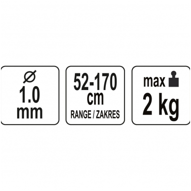 Spyruoklinis trosas įrankiams apsauga nuo kritimo 2kg. 2