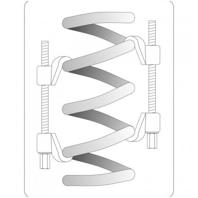 Spyruoklių suspaudėjai su trapeciniu sriegiu 82x355, 2vnt. 2