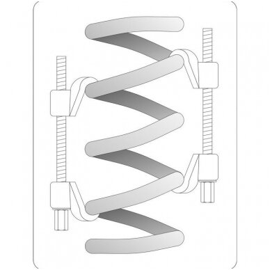 Spyruoklių suspaudėjai trapecinis sriegis 370mm. 1