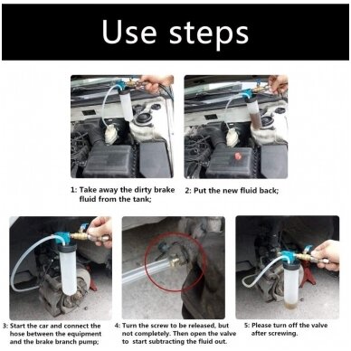 Stabdžių skysčio nuorinimo / ištraukimo įrankis orinis 7