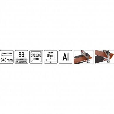 Staklės /giljotina grindų laminatui 340mm. 370x600mm. 6