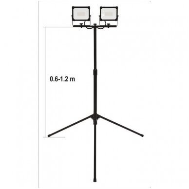 Šviesos diodų lempa - prožektorius su stovu SMD LED 2 x 30W 5400 LM 2