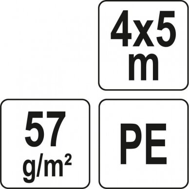 Tentas, žalias 4 X 5m. 57g/m2 2