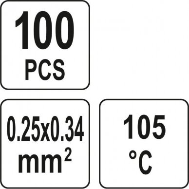 Termo gilzių / movų rinkinys su alavu 0,25-0,34mm. 100 vnt. 2