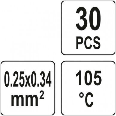 Termo gilzių/movų rinkinys su alavu 1.7mm. 30vnt. 2