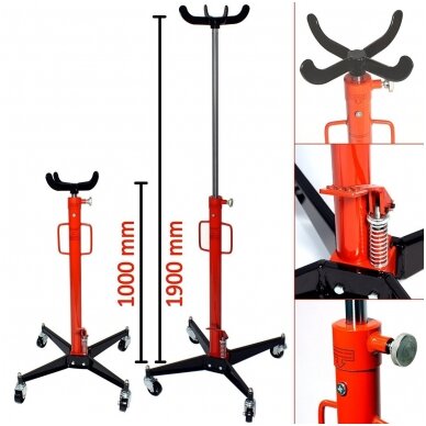 Transmisijos domkratas 500 kg 1