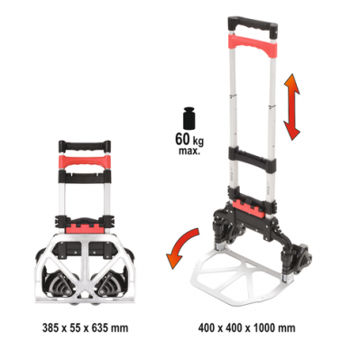 Transportavimo vežimėlis laiptais keliamoji galia 60kg. 1