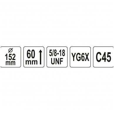 Universali gręžimo karūna TCT  5/8"-18UNF 152mm. 2