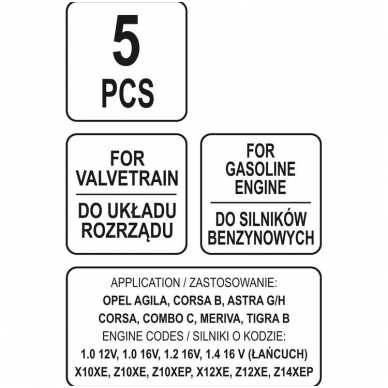 Variklio fiksavimo įrankių rinkinys- Opel 4