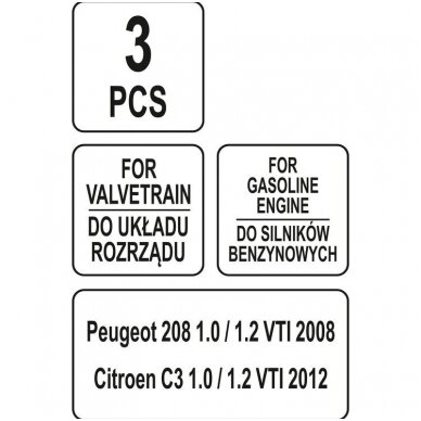 Variklio fiksavimo įrankių rinkinys Peugeot/Citroen, benzinas 1,0 - 1,2 VTi 2