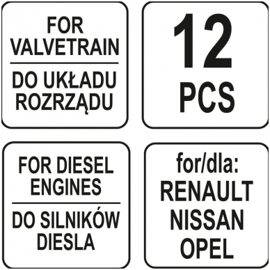 Variklio fiksavimo įrankių rinkinys - Renault - Nissan - Opel 4