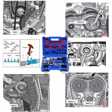 Variklio fiksavimo įrankių rinkinys, VAG 1.8L, 2.0L FSI, TSI, TFSI 1