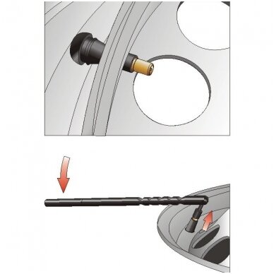 Ventilio į ratlankį įstatymo įrankis  292 mm 3