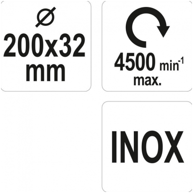 Vielinis diskinis šepetys nerūdijantis plienas INOX ⌀32 - 200mm. 4